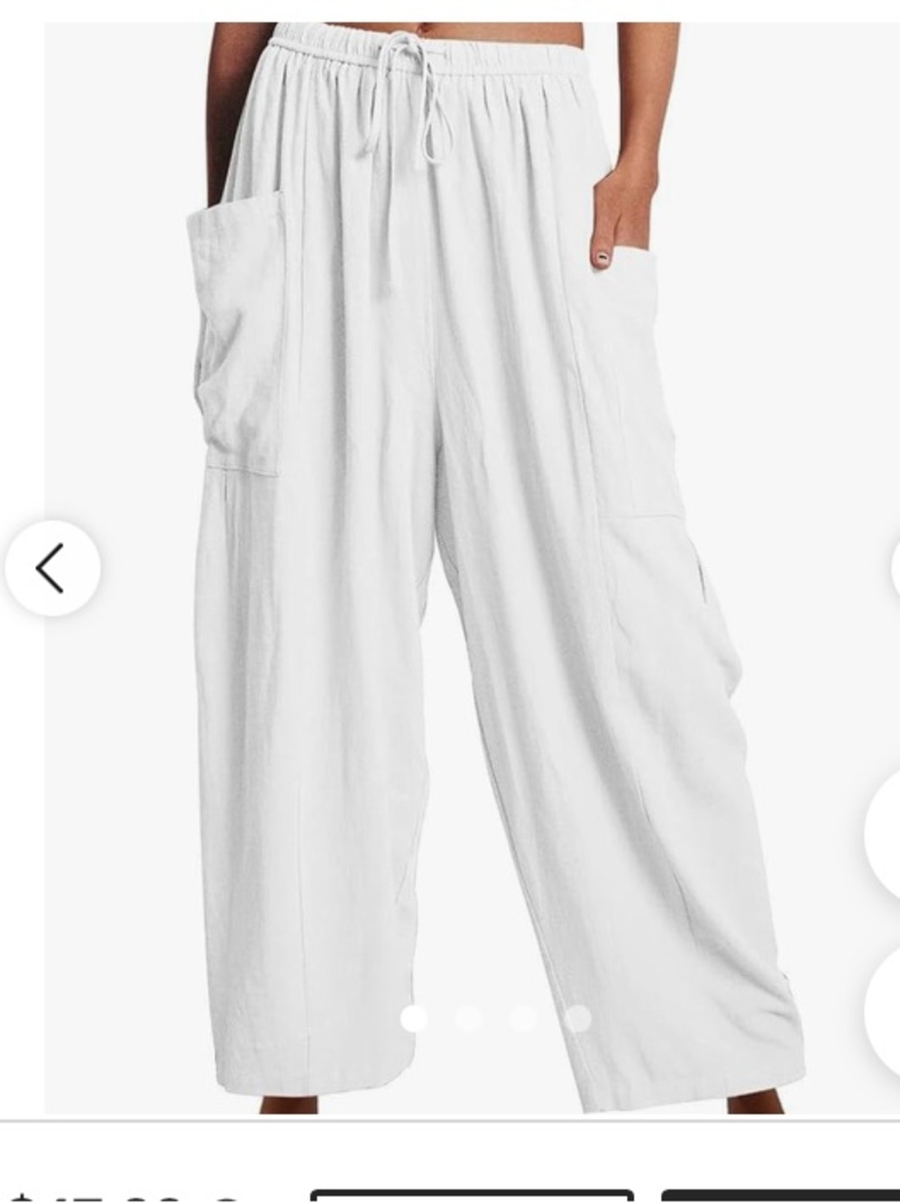 Free people Quinn linen blend loose fit pants crop boho sz M